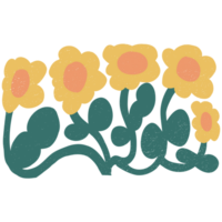 AI generated a cartoon flower clip art png