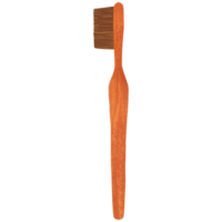 AI generated a wooden toothbrush on a transparent background png