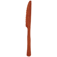 AI generated a knife with a wooden handle on a transparent background png