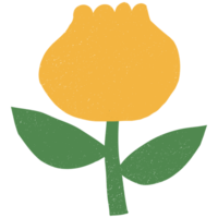 AI generated yellow flower clip art png