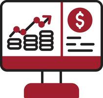 icono de vector de mercado de valores