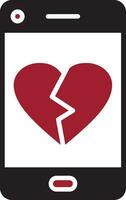 Heart Break Vector Icon