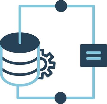 icono de vector de integración de datos