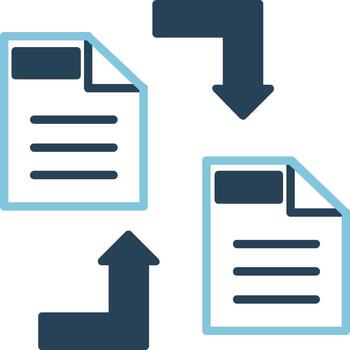 datos transformación vector icono