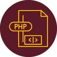 icono de vector de php