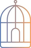 Circus Cage Line Gradient Icon vector