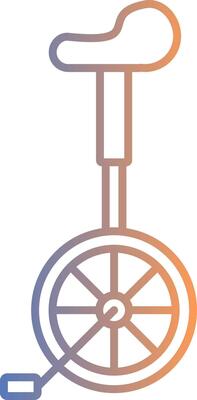 Unicycle Line Gradient Icon