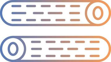 Wood Log Line Gradient Icon vector