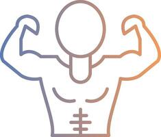 Muscle Man Line Gradient Icon vector