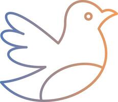 Bird Line Gradient Icon vector