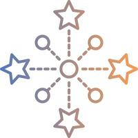 Fireworks Line Gradient Icon vector