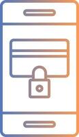 Secure Payment Line Gradient Icon vector