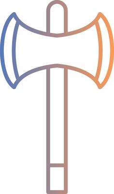 Axe Line Gradient Icon