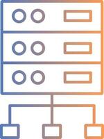 Structured Data Line Gradient Icon vector