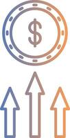 Income Line Gradient Icon vector