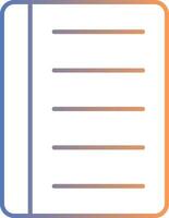 Notebook Line Gradient Icon vector
