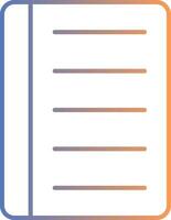 Notebook Line Gradient Icon vector