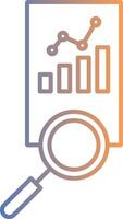 Market Analysis Line Gradient Icon vector