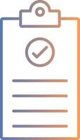 Checklist Line Gradient Icon vector