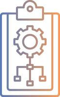 Planning Line Gradient Icon vector