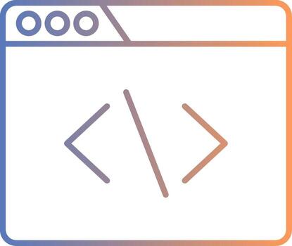 Develope Line Gradient Icon vector