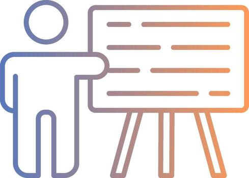 Explain Line Gradient Icon vector