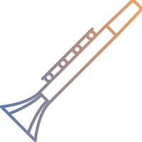 clarinete línea degradado icono vector