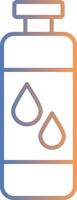 Water Bottle Line Gradient Icon vector