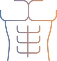 Six Pack Line Gradient Icon vector