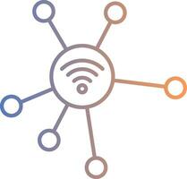 Network Line Gradient Icon vector