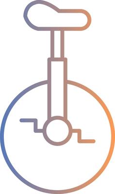 Monocycle Line Gradient Icon