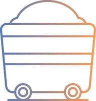 Wagon Line Gradient Icon vector