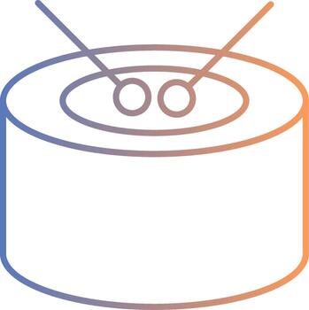 Drum Line Gradient Icon vector