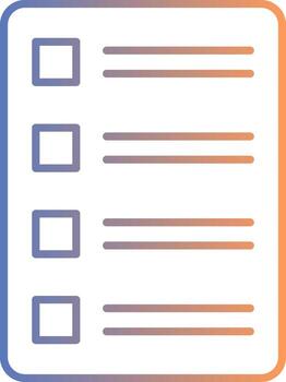 Task List Line Gradient Icon vector