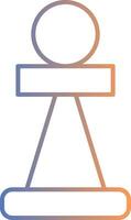 Pawn Line Gradient Icon vector