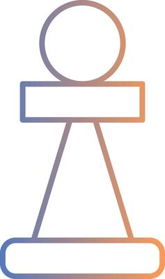 Pawn Line Gradient Icon