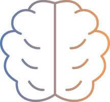 Brain Line Gradient Icon vector