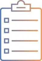 Clipboard Line Gradient Icon vector