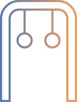 Gymnastic Rings Line Gradient Icon vector