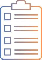 Tasks Line Gradient Icon vector