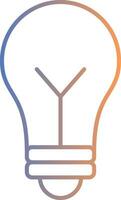 Bulb Line Gradient Icon vector
