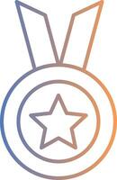 Achievement Line Gradient Icon vector