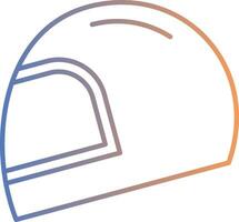 Helmet Line Gradient Icon vector