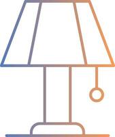 Table Lamp Line Gradient Icon vector