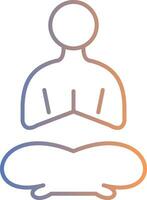 Yoga Line Gradient Icon vector