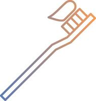 Toothbrush Line Gradient Icon vector