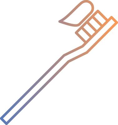 Toothbrush Line Gradient Icon