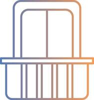 Balcony Line Gradient Icon vector