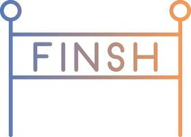 Finish Line Line Gradient Icon vector