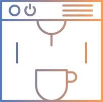 Coffe Maker Line Gradient Icon vector